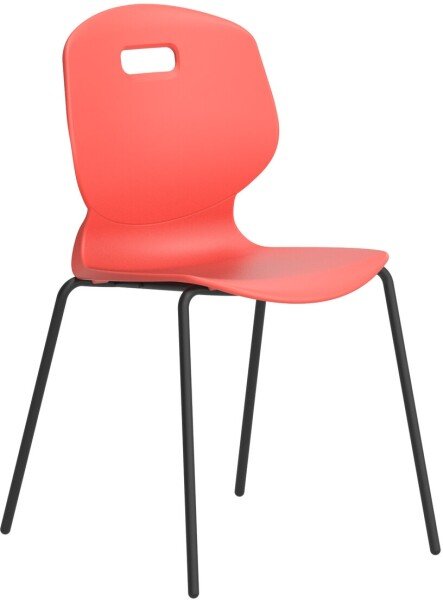 Arc 4 Leg Chair - 430mm Seat Height - Coral