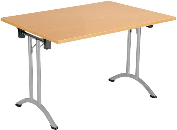TC One Union Folding Rectangular Table - 1400 x 700mm - Beech