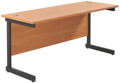 TC Single Upright Rectangular Desk with Single Cantilever Legs - 1600mm x 600mm