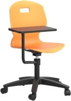 Arc Swivel Fixed Chair with Arm Tablet