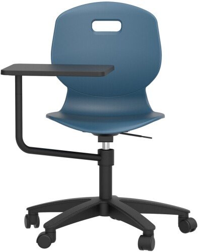 Arc Swivel Fixed Chair with Arm Tablet - 820-890mm Seat Height