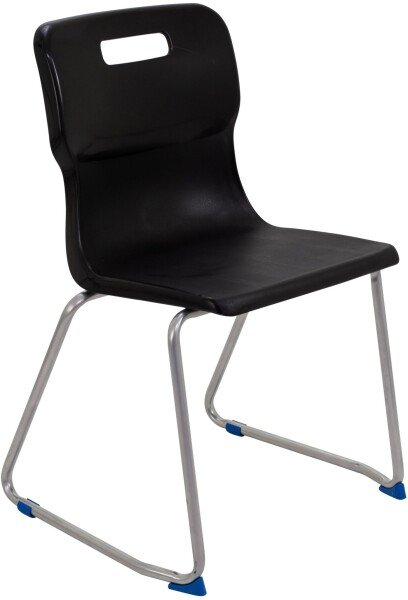 Titan Skid Base Classroom Chair - (11-14 Years) 430mm Seat Height - Black