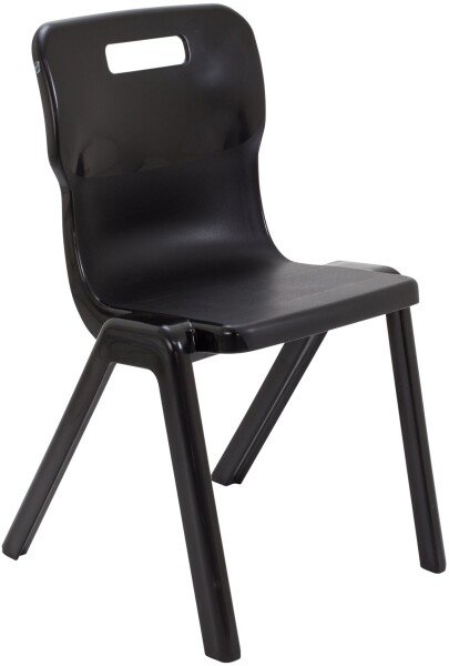 Titan One Piece Classroom Chair - (11-14 Years) 430mm Seat Height - Black