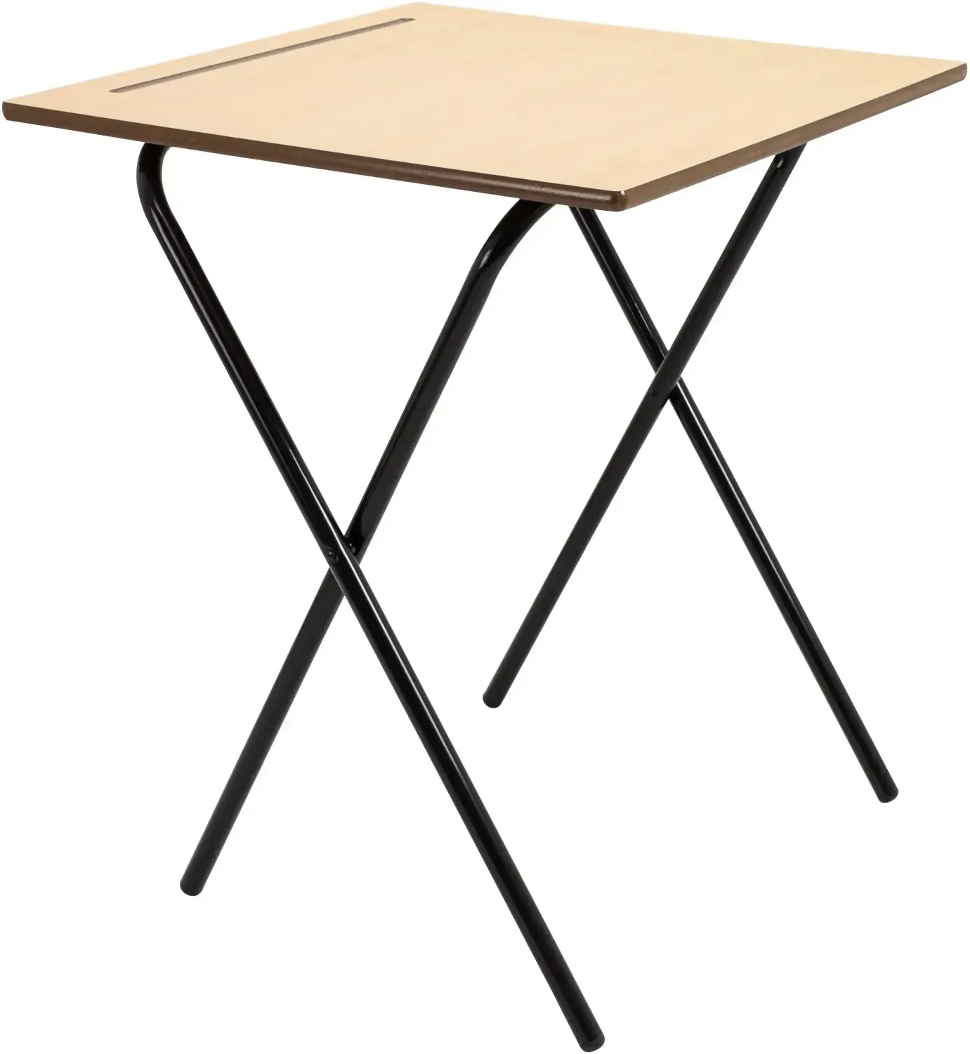 Titan Economy MDF Folding Exam Desk - Beech with Steel Frame