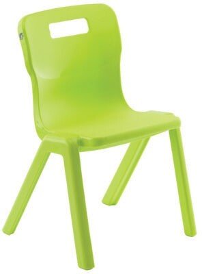 Blue Plastic Titan 4 Leg Classroom Chair Size 5 Ages 9-13 