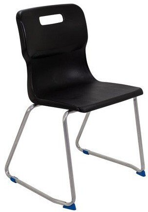 Titan Skid Base Classroom Chair - (14+ Years) 460mm Seat Height - Black