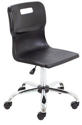 Titan Swivel Senior Chair - (11+ Years) 460-560mm Seat Height - Black