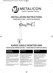 Metalicon Kardo Single Arm PMA521 Instructions