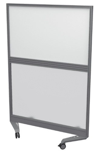 TC Mobile Floor Standing Fully Glazed Screen - (w) 800 x (h) 1800mm