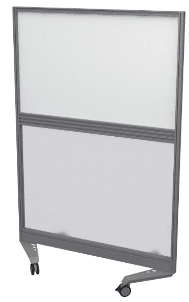 TC Mobile Floor Standing Fully Glazed Screen - 1000 x 1500mm