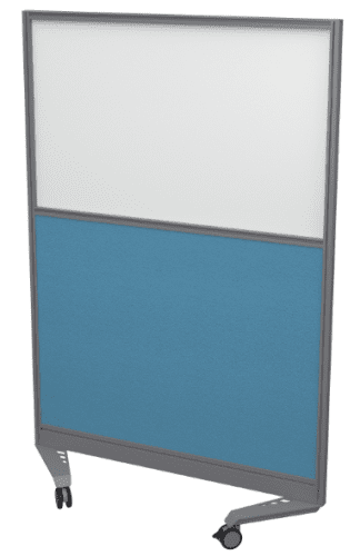 TC Mobile Floor Standing Half Glazed Screen - (w) 800 x (h) 1800mm
