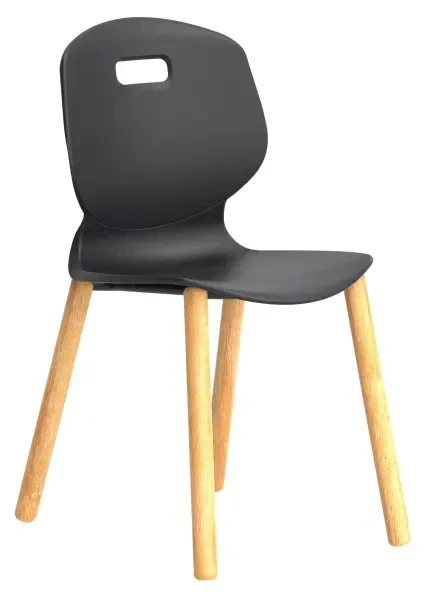 Arc Wooden Chair - 430mm Height - Anthracite